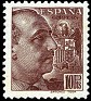 Spain - 1939 - Franco - 10 PTS - Castaño - España, Franco - Edifil 878 - General Francisco Franco Bahamonde (1892-1975) - 0